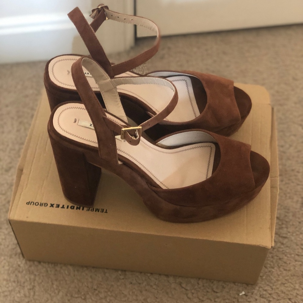 Zara Whiskey Platform Heel